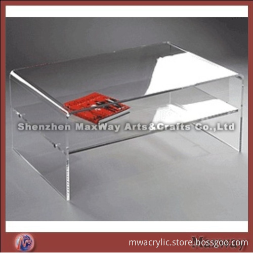 Elegant and modern 2 tier perspex coffee table